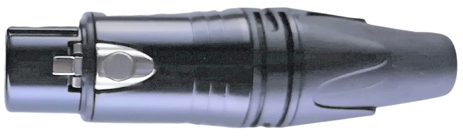 SC3FXX-BG — XLR 3-pin female cord plug, black gold